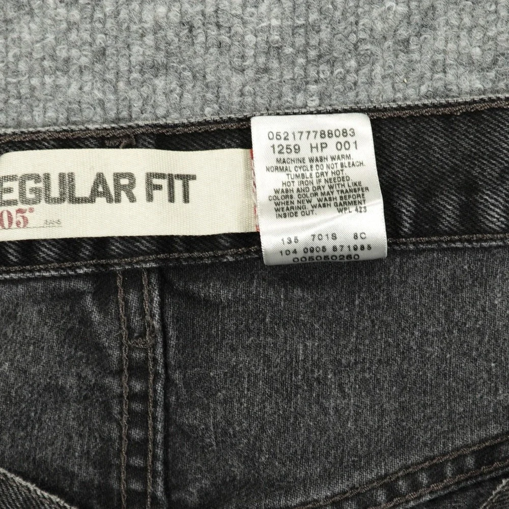 Vintage Levis 505 Jeans Mens 32x29 (Tag‎ 36x30) Black Regular Fit Straight Leg